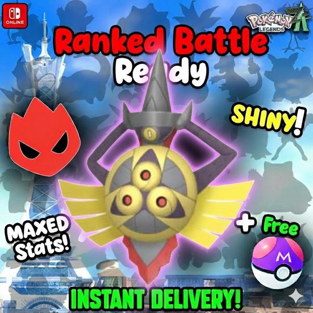 Фото покемона Shiny Alpha Aegislash Pokémon Legends ZA 6IV Готов к соревновательным битвам