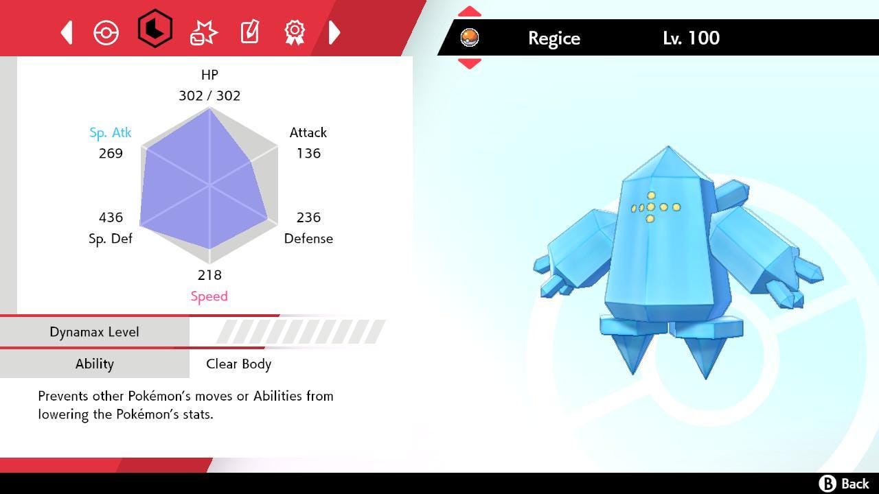 Shiny REGICE Pokemon Sword Shield 6IV Competitive Battle Ready Pokémon card photo 2