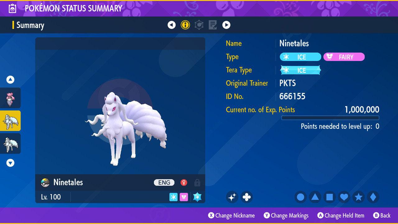 Shiny Alolan NINETALES Pokémon Scarlet Violet 6IV Pokemon Competitive Hidden Treasure of Area Zero Teal Mask DLC Pokémon card photo 2