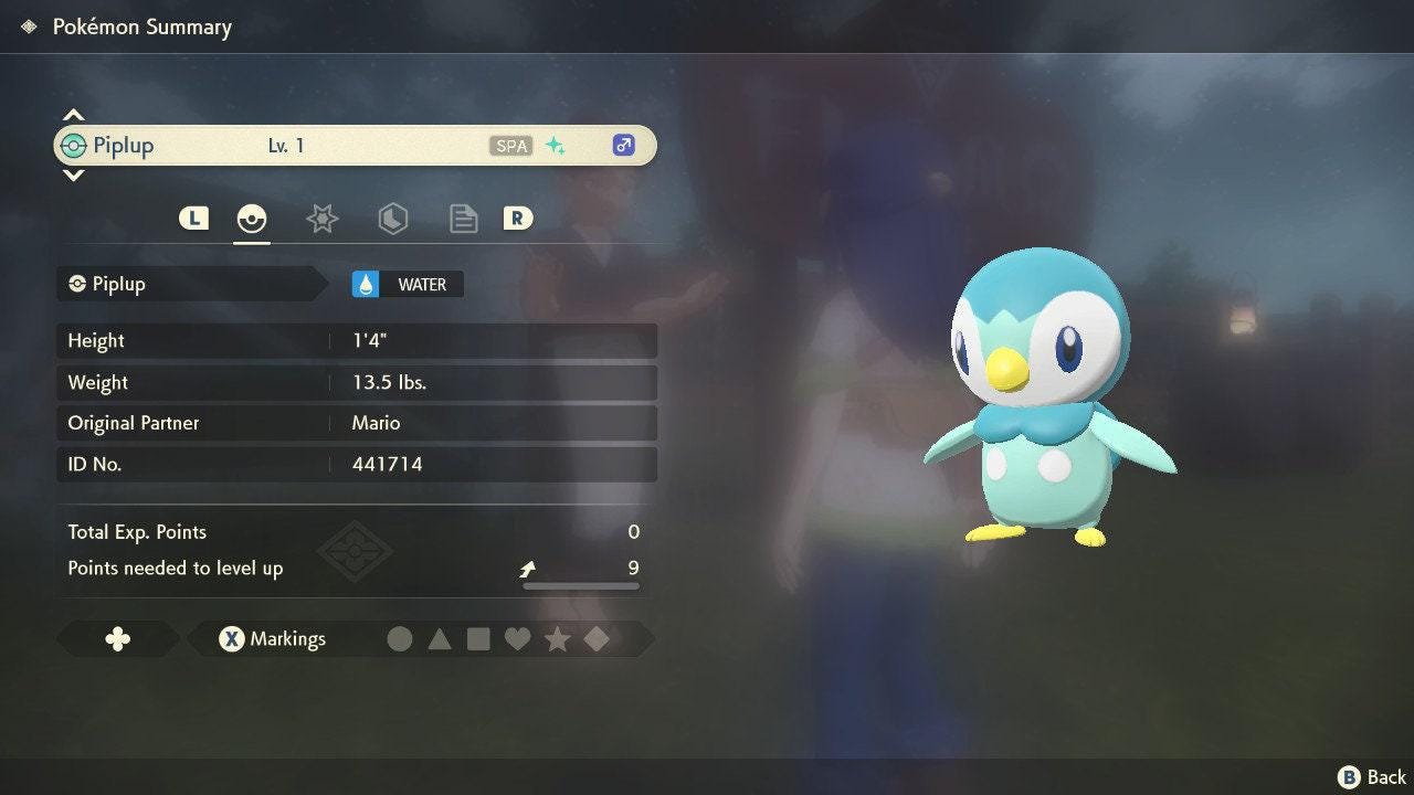 Shiny PIPLUP Pokemon Legends Arceus 6IV Competitive Battle Ready Pokémon card photo 2