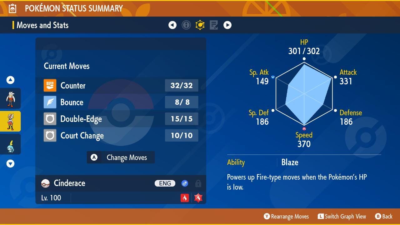 Фото покемона Shiny CINDERACE Pokémon Scarlet Violet 6IV Готов к соревновательным битвам 2