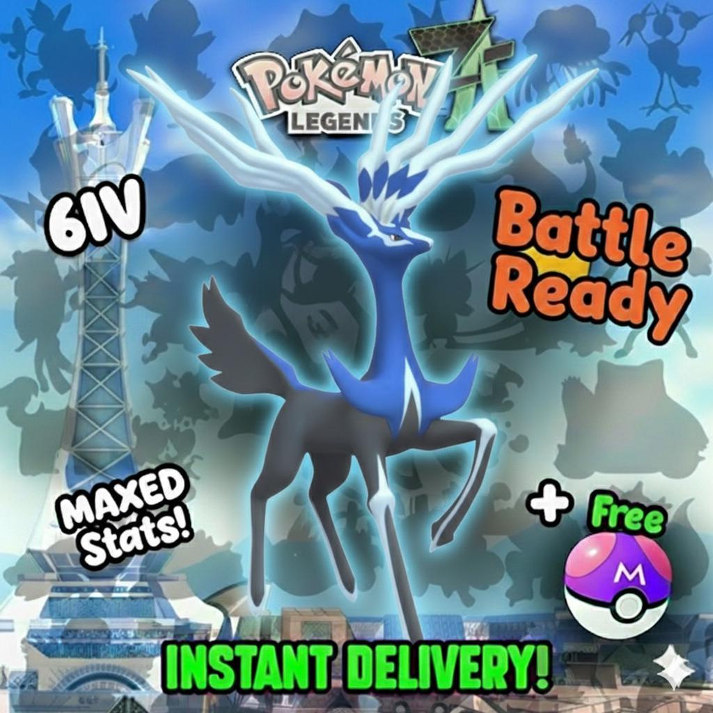 Pokemon Za Non Shiny 6IV XERNEAS Competitive Battle Ready – Pokémon Legends Z-A Pokémon card photo