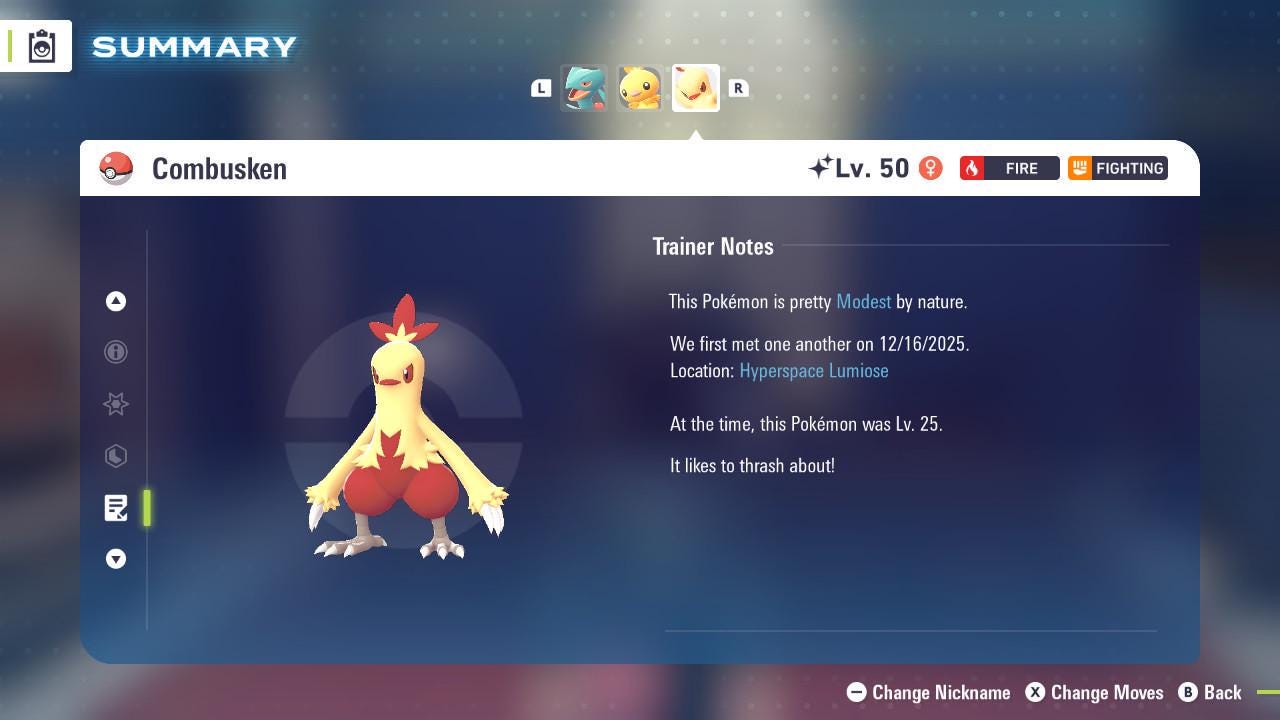 Shiny Combusken Pokemon Legends ZA Mega Dimension DLC 6IV Competitive Battle Ready Pokémon card photo 4