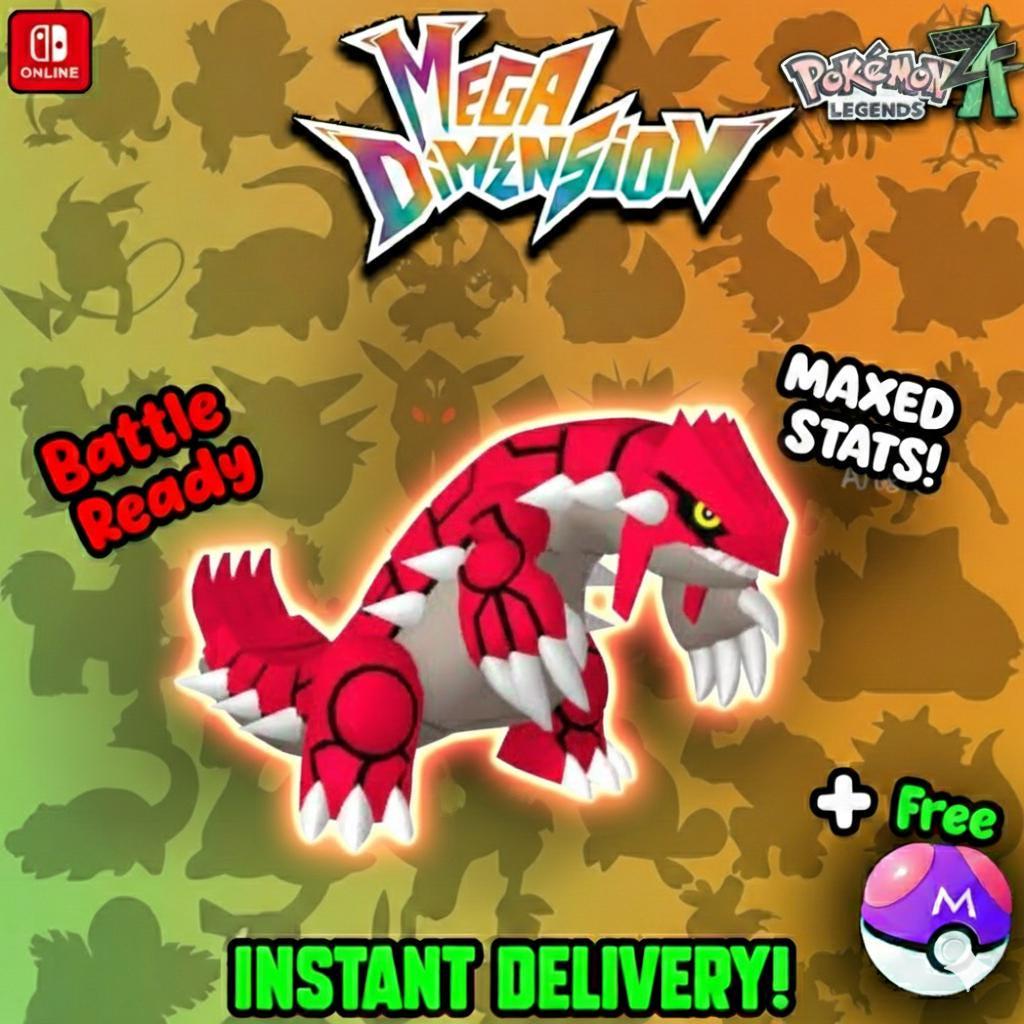 Foto de la carta Pokémon Non Shiny 6IV Groudon Pokémon Legends ZA Mega Dimension DLC 6IV Listo para el Combate Competitivo