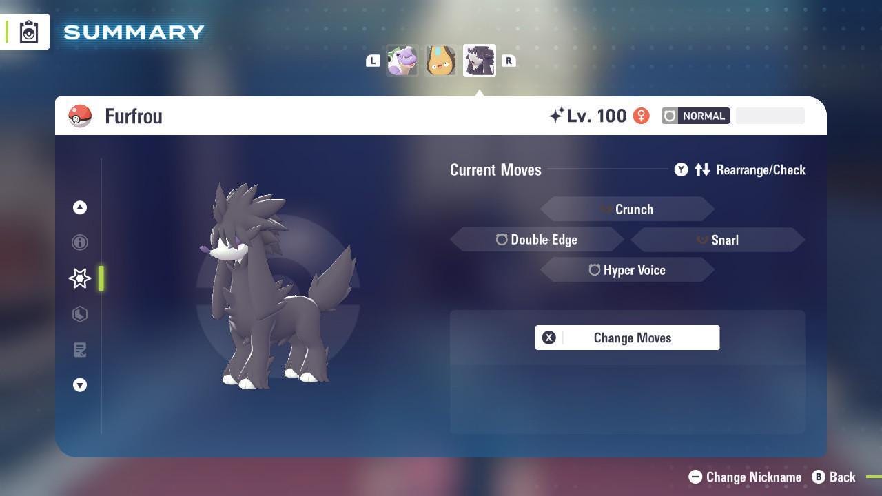 Фото покемона Блестящий FURFROU Pokémon Legends ZA 6IV Готов к соревновательным битвам 4