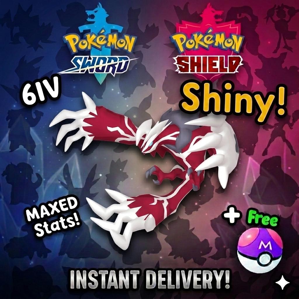 Shiny YVELTAL Pokemon Sword Shield 6IV Competitive Battle Ready – Sword & Shield Pokémon card photo