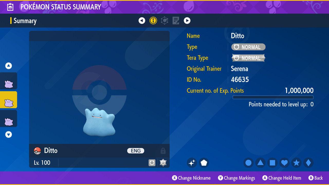 Shiny DITTO English Pokemon Pokémon Scarlet and Violet 6IV Pokemon Breeding Ditto Switch 2 Free Shiny Pokémon card photo 2