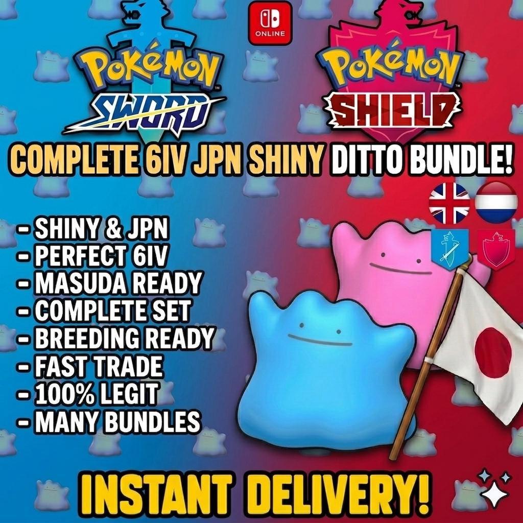 Foto de la carta Pokémon Pack de DITTO Variocolores (Firme, Manso, Tímido, Alegre, Audaz, Sereno) Japonés Masuda Pokémon Espada y Escudo para Cría