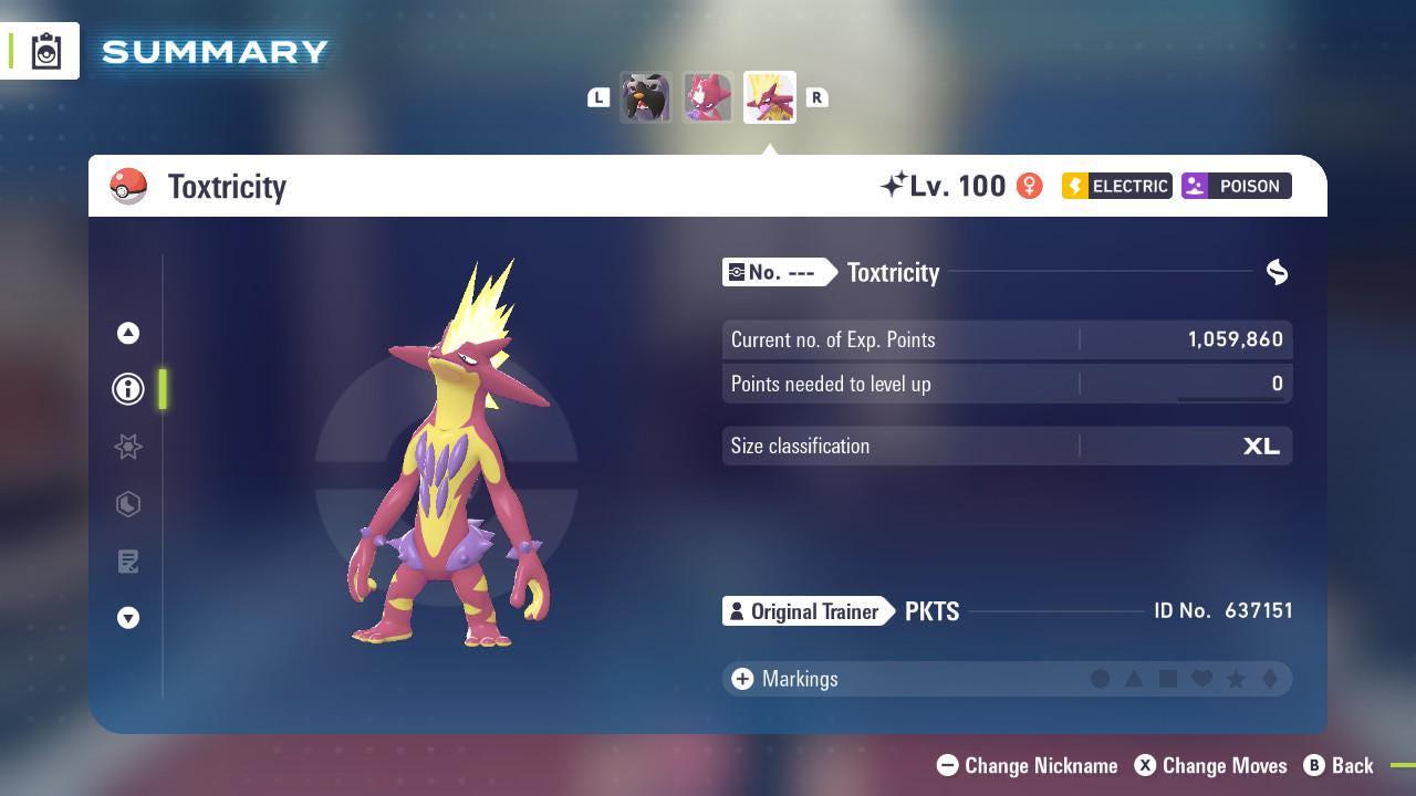 Shiny Amped Form Toxtricity Pokémon Legends ZA 6IV Competitive Battle Ready Pokémon card photo 3