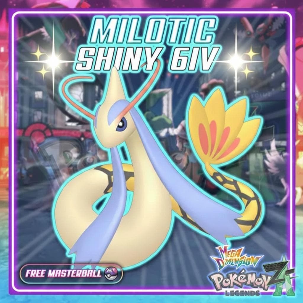 Shiny Milotic Pokemon Legends ZA Mega Dimension DLC 6IV Competitive Battle Ready Pokémon card photo