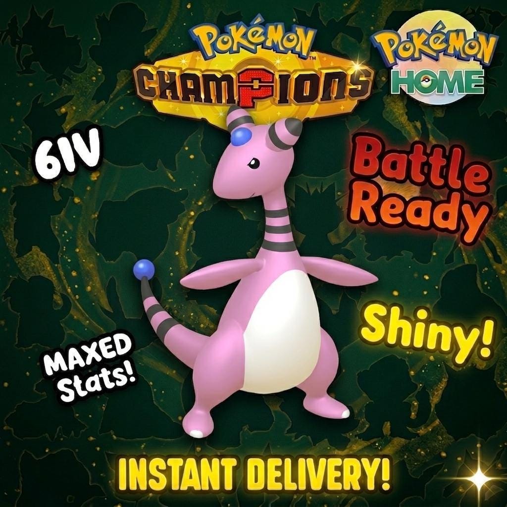 Shiny Ampharos Pokémon Champions 6IV Competitive Battle Ready – Champions Pokémon card photo