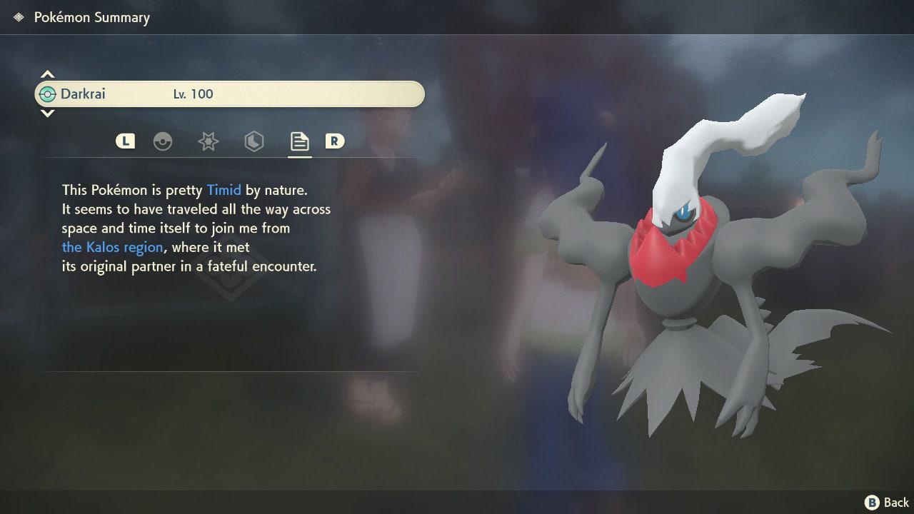 NON Shiny DARKRAI Pokémon Legends Arceus 6IV Pokemon Mythical Pokemon Competitive Battle Ready + EVs Free Shiny Ev Trained Pokémon card photo 3
