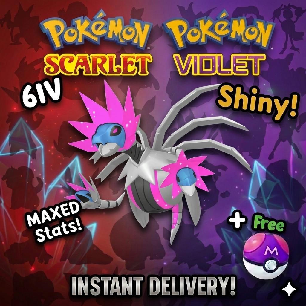 SHINY 6iv IRON JUGULIS Pokémon Scarlet and Violet 6IV Competitive Battle Ready – Scarlet & Violet Pokémon card photo