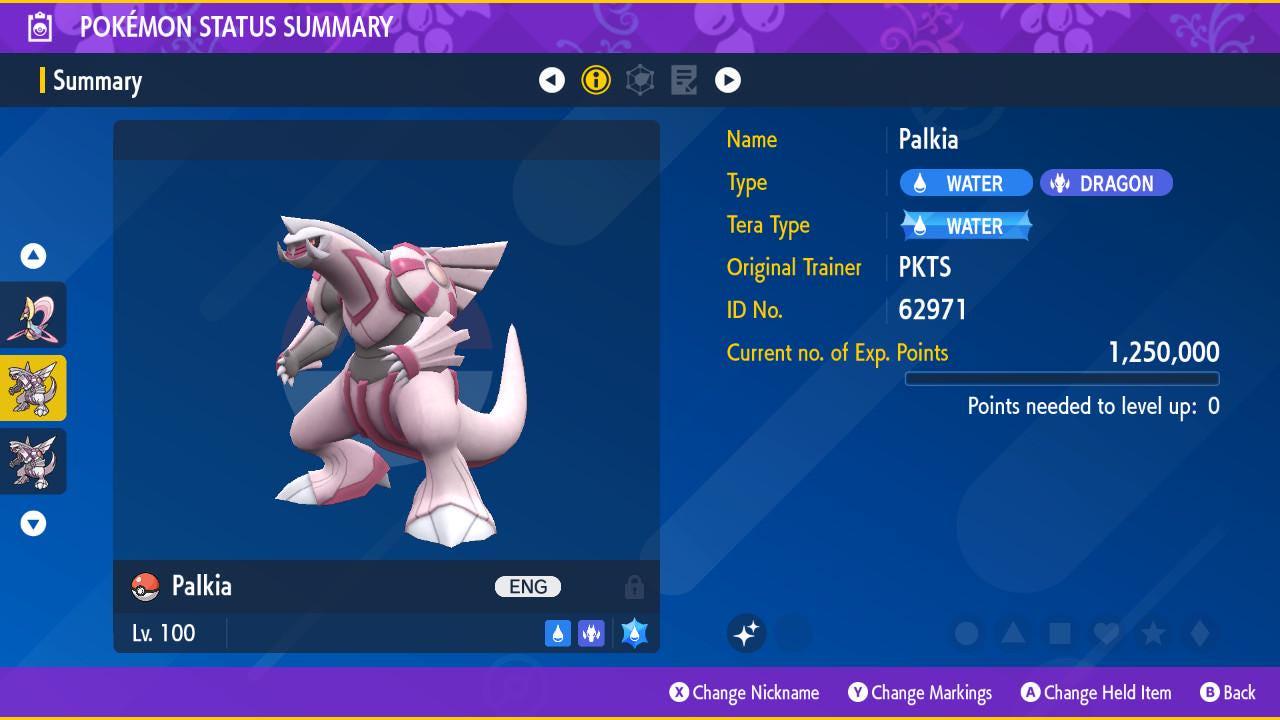 Shiny PALKIA Pokémon Scarlet Violet 6IV Competitive Battle Ready Pokémon card photo 2
