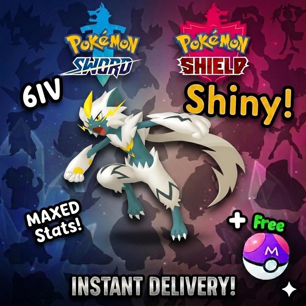 Shiny ZERAORA Pokemon Sword Shield 6IV Competitive Battle Ready – Sword & Shield Pokémon card photo