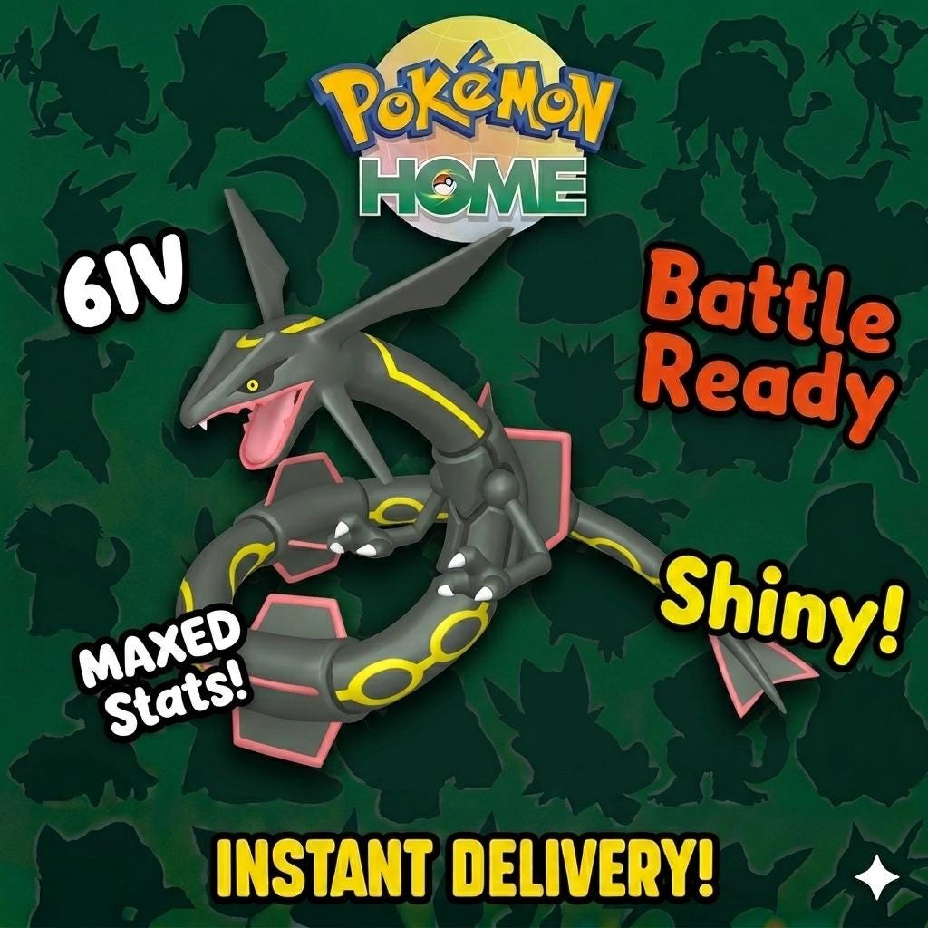 Shiny Rayquaza Pokémon HOME 6IV Competitive Battle Ready – Pokémon HOME Transfers Pokémon card photo