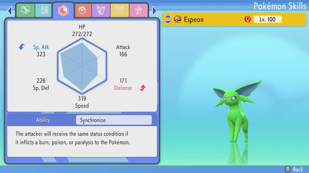 SHINY 6IV ESPEON Pokemon Brilliant Diamond Shining Pearl 6IV Competitive Battle Ready Pokémon card photo 3