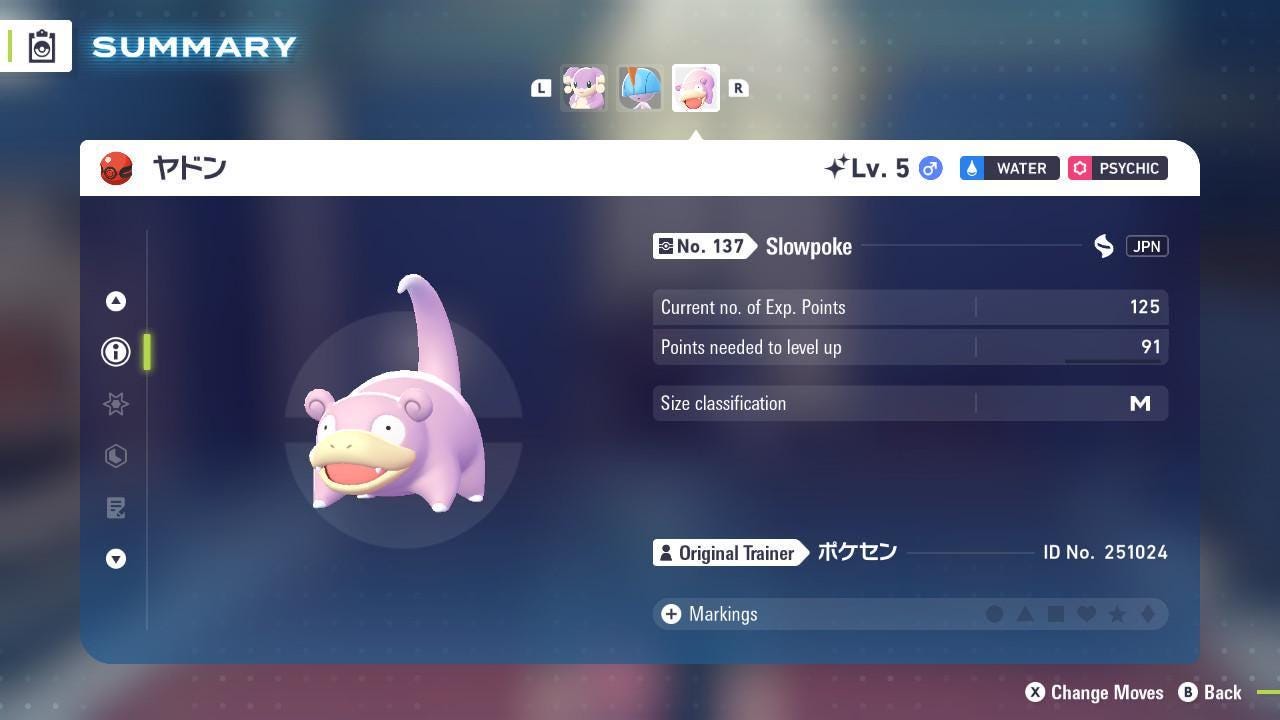 Pokemon Za Shiny 6IV Event SLOWPOKE PokeCenter 251024 Center Kagawa Pokémon Legends ZA 6IV Competitive Battle Ready Legend ZA Pokémon card photo 2