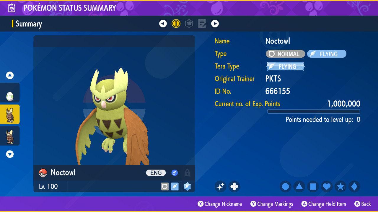 Shiny NOCTOWL Pokémon Scarlet Violet 6IV Competitive Battle Ready – Scarlet & Violet Pokémon card photo