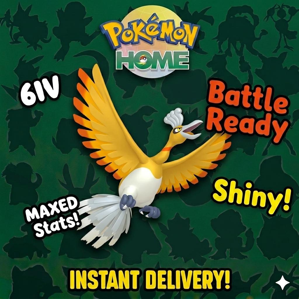 Shiny Ho-Oh Pokémon HOME 6IV Competitive Battle Ready – Pokémon HOME Transfers Pokémon card photo