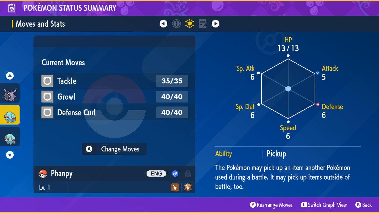 Shiny PHANPY Pokémon Scarlet Violet 6IV Competitive Battle Ready Pokémon card photo 2