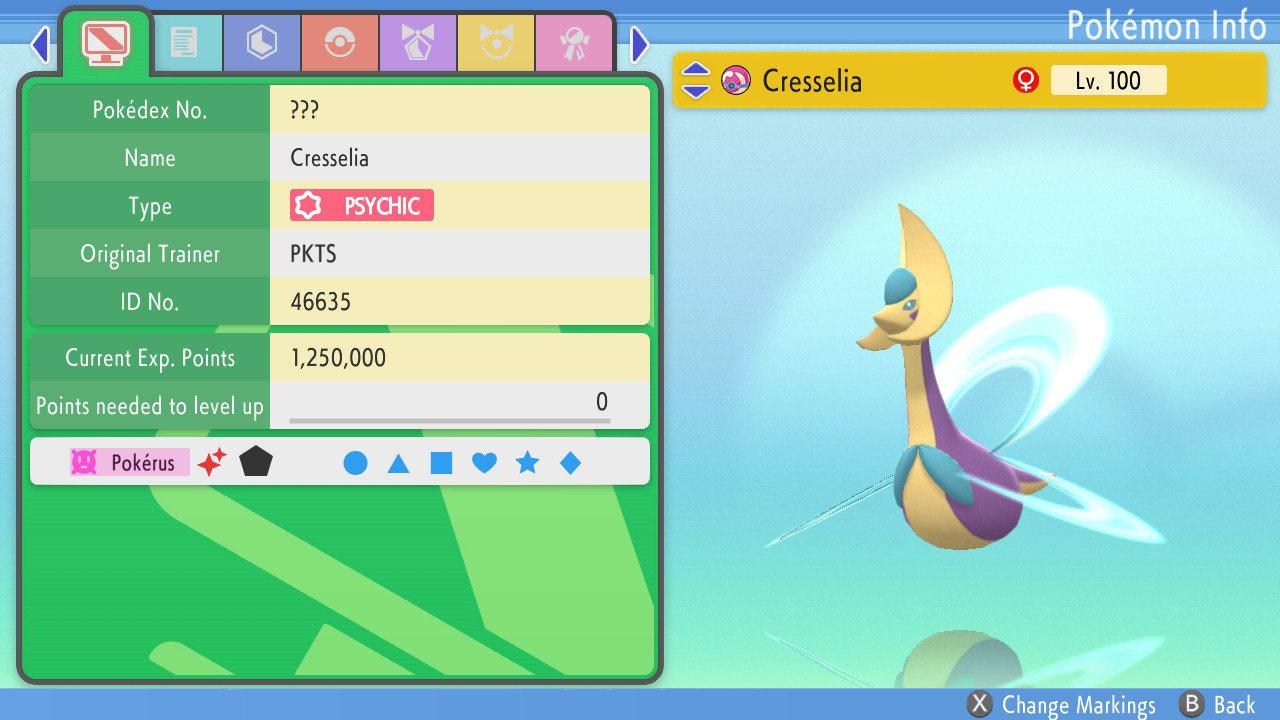 Shiny Cresselia 6IV Switch 2 BDSP Pokémon Brilliant Diamond Shining Pearl Battle Ready Legendary Bonus Gift Fast Delivery Pokémon card photo 3