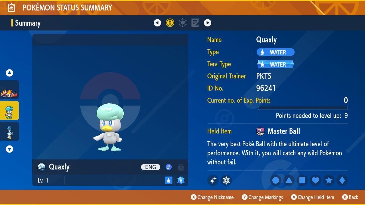 Shiny QUAXLY Pokémon Scarlet Violet 6IV Competitive Battle Ready – Scarlet & Violet Pokémon card photo
