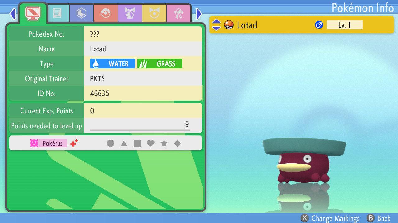 SHINY 6IV LOTAD Pokémon Brilliant Diamond and Shining Pearl 6IV Competitive Battle Ready – Brilliant Diamond & Shining Pearl Pokémon card photo
