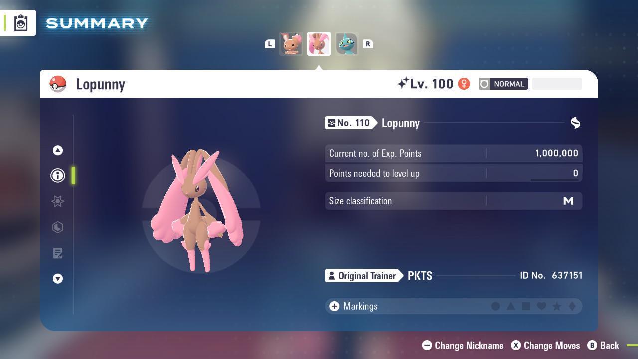 Shiny LOPUNNY Pokémon Legends ZA 6IV Competitive Battle Ready Pokémon card photo 3