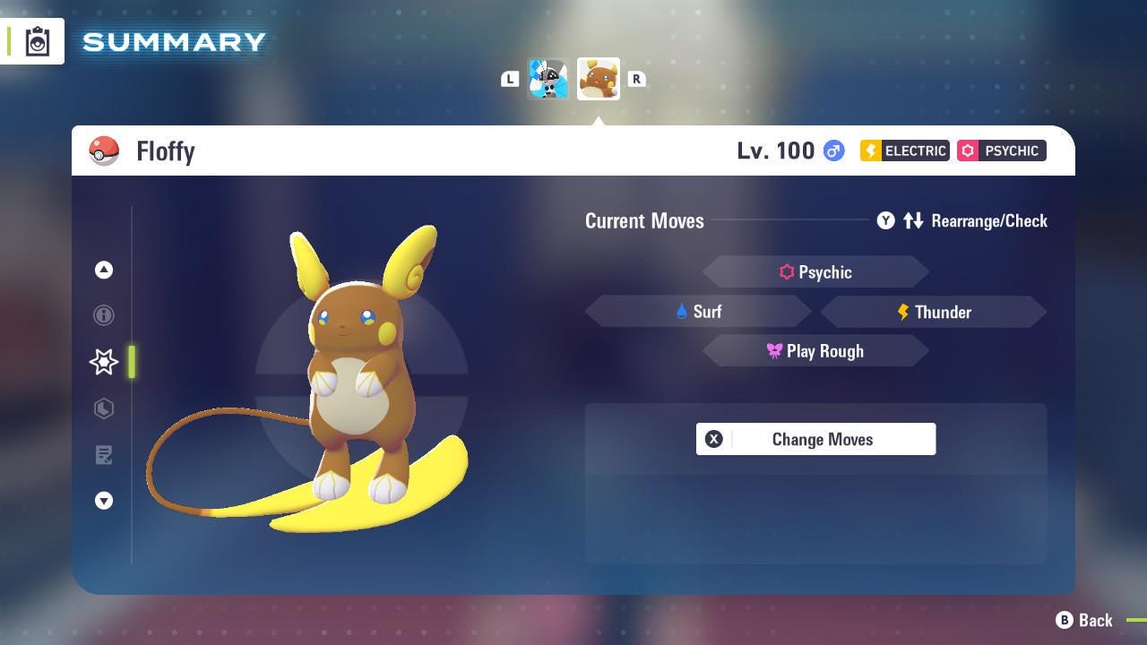 Pokemon Za Non Shiny 6IV ALOLAN RAICHU Pokémon Legends ZA 6IV Competitive Battle Ready Pokémon card photo 4
