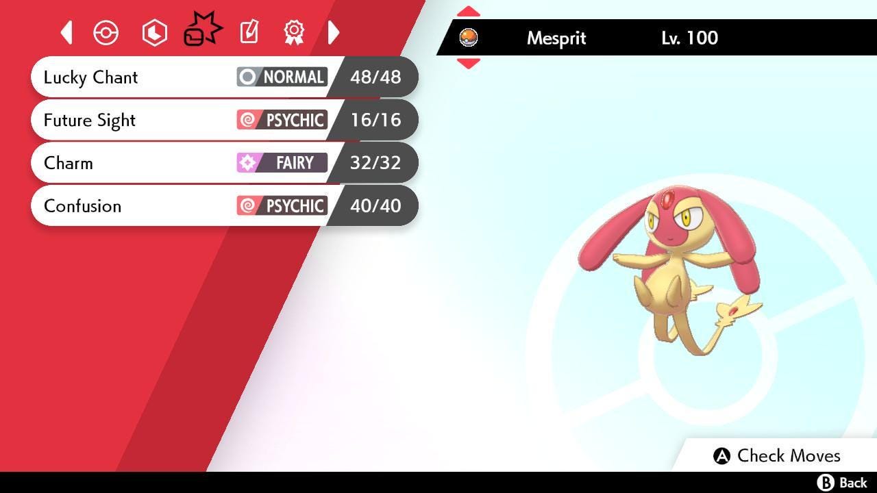 Shiny MESPRIT Pokemon Sword Shield 6IV Competitive Battle Ready Pokémon card photo 3