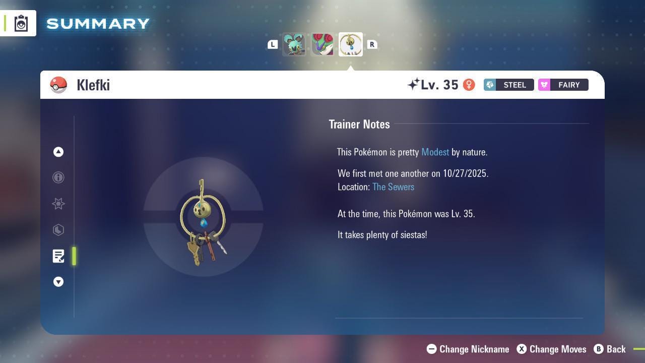 Shiny KLEFKI Pokémon Legends ZA 6IV Competitive Battle Ready Pokémon card photo 4