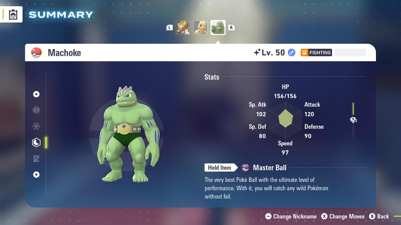 Shiny MACHOKE Pokémon Legends ZA 6IV Competitive Battle Ready Pokémon card photo