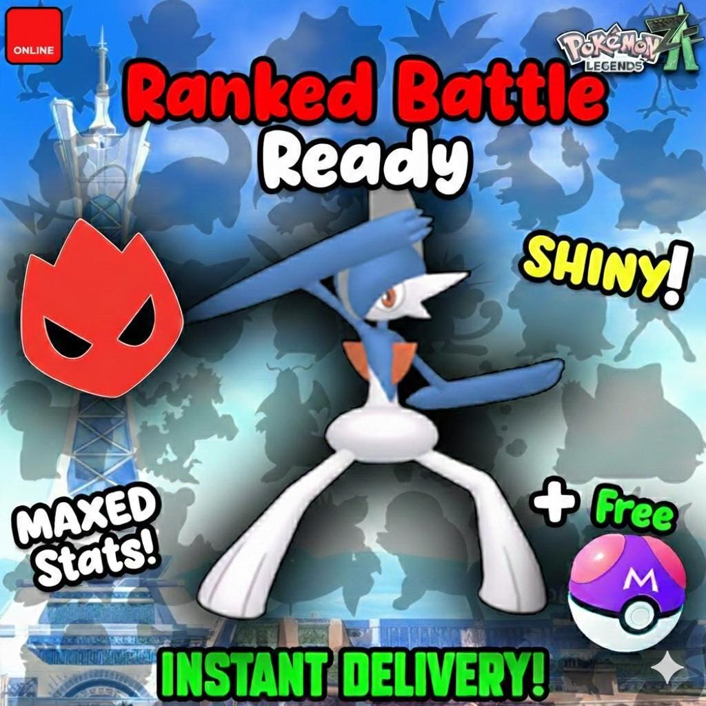 Shiny Alpha Gallade Pokémon Legends ZA 6IV Competitive Battle Ready – Pokémon Legends Z-A Pokémon card photo