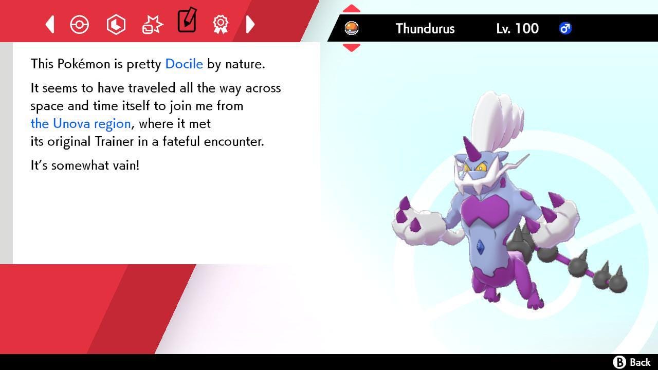 Foto de la carta Pokémon Shiny Forma Tótem THUNDURUS Pokémon Espada y Escudo 6IV Pokémon Listo para la Batalla Competitivo + EVs Shiny Gratis 4
