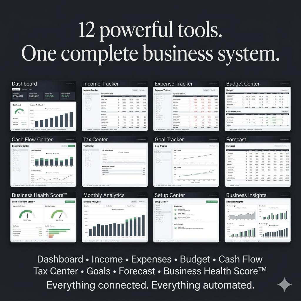 Small Business Spreadsheet Profit and Expense Tracker with Bookkeeping Dashboard Cash Flow for Freelancers Self Employed Google Sheets Excel Pokémon card photo 4