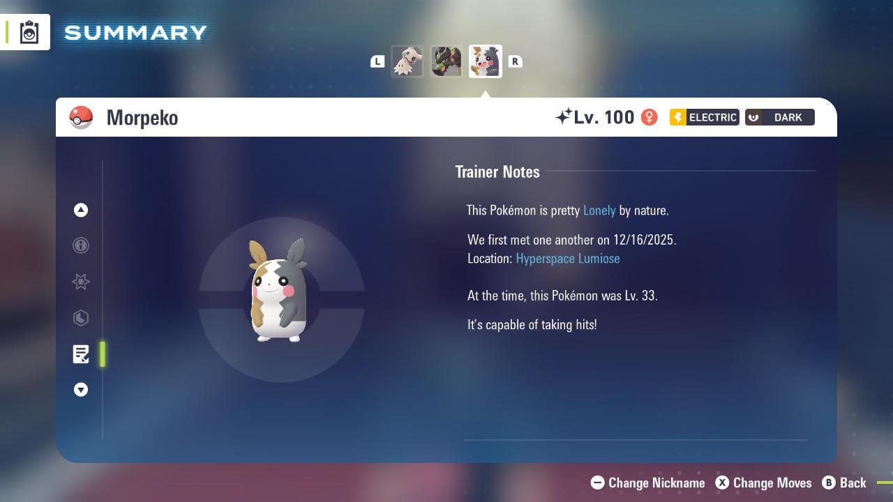 Shiny Morpeko Pokemon Legends ZA Mega Dimension DLC 6IV Competitive Battle Ready Pokémon card photo 4