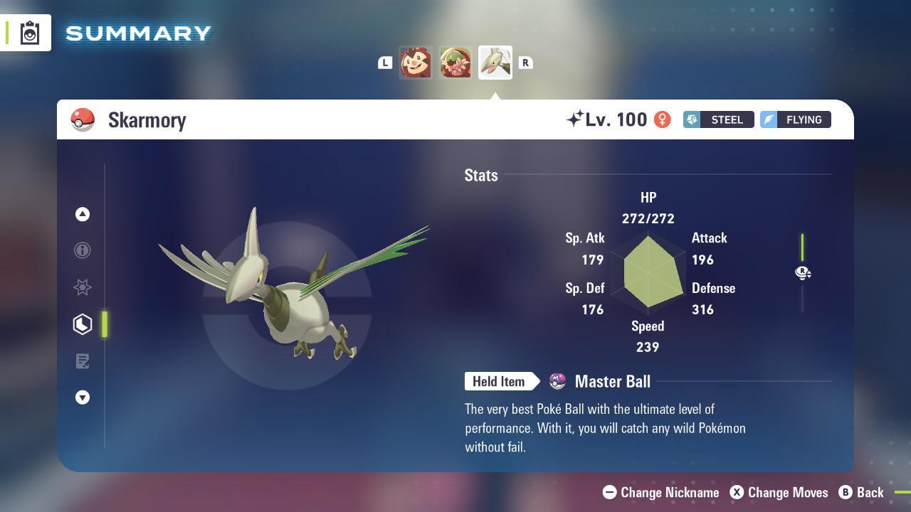 Shiny SKARMORY Pokémon Legends ZA 6IV Competitive Battle Ready Pokémon card photo 2