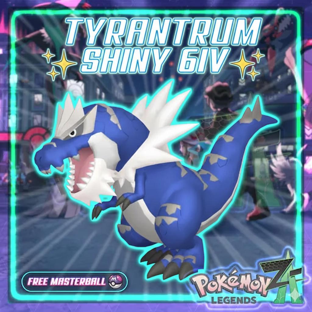 Shiny TYRANTRUM Pokémon Legends ZA 6IV Competitive Battle Ready Pokémon card photo